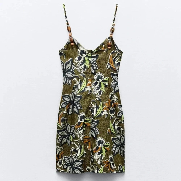 ZARA CUT OUT PRINT MINI DRESS - Picture 5 of 7